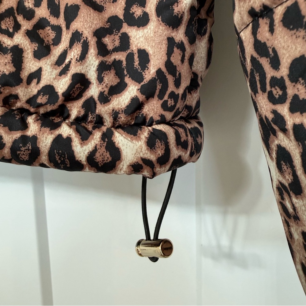 Me Jane Leopard Print Puffer Jacket Women’s Small Excellent - Picture 5 of 11